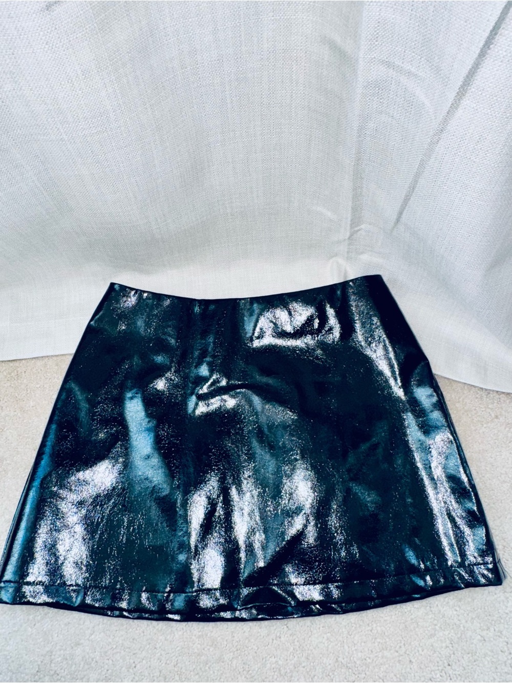 SHEIN Navy A-Line Cotton Blend Skirt
